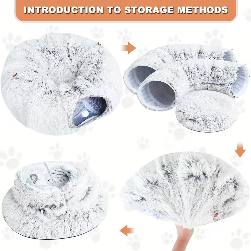 Cat Tunnel Bed Plush Hides