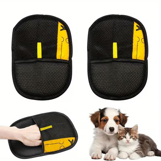 Double-Sided Pet Grooming & Hair Remover Gloves
