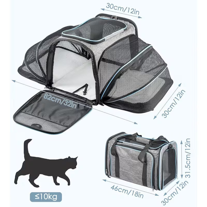 Expandable Cat Travel Carrier