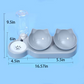 3-In-1 Cat Food And Water Bowl Set