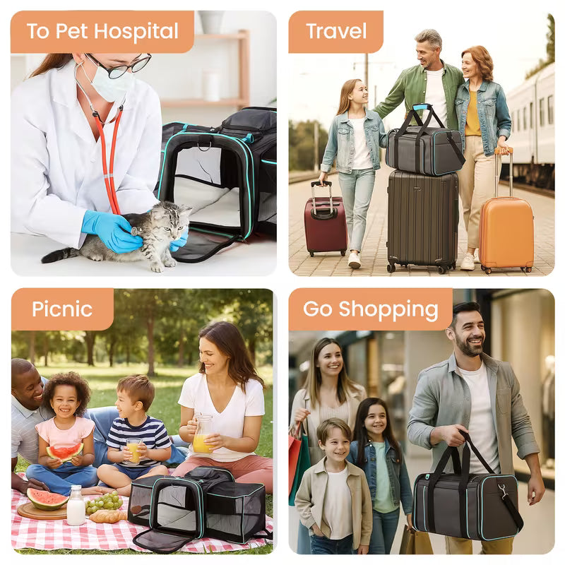 Soft Sided Portable Cat Carrier