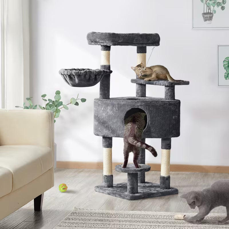 Multilevel Cat Tree Big Plush Cat Condo