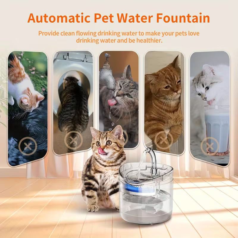 Capacity Pet Fountain with Cat-Shaped Spout