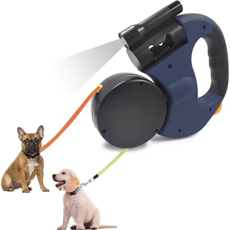 Double Dog Leash Dual Retractable