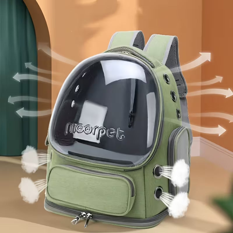 Space Capsule Pet Backpack Carrier for Cats and Small Dogs
