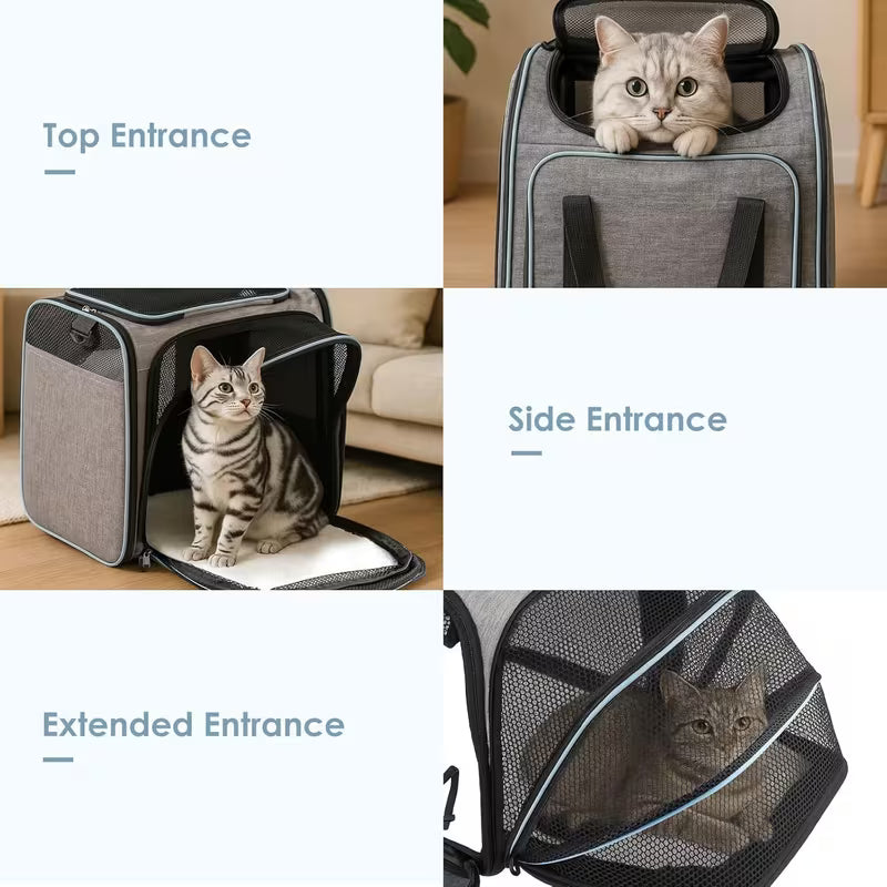 Expandable Cat Travel Carrier