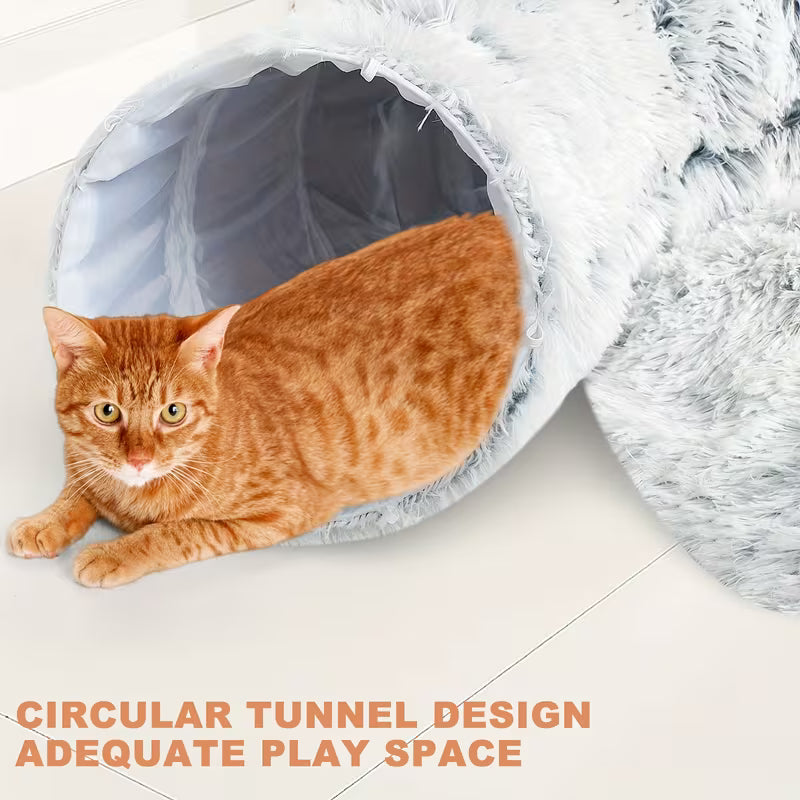 Cat Tunnel Bed Plush Hides