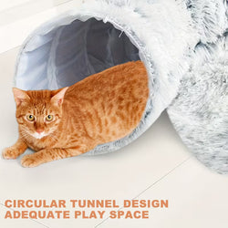 Cat Tunnel Bed Plush Hides